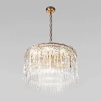 Люстра подвесная хрустальная Florida 10298/600 French gold LOFT IT прозрачная на 12 ламп, основание золотое в стиле современный Люстра подвесная хрустальная Florida 10298/600 French gold LOFT IT прозрачная на 12 ламп, основание золотое в стиле современный